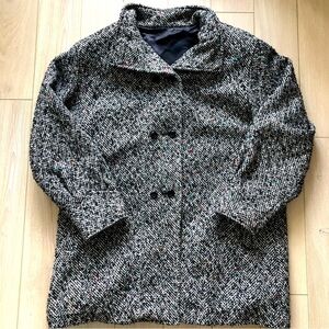 Vintage Carpet Baggers Black & Colorful Speckle Tweed Jacket